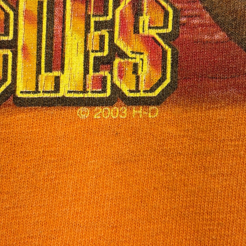 Harley-Davidson Shirt Men XL Orange Vintage 2003 Miami Florida Graphic Biker Tee - Picture 6 of 8